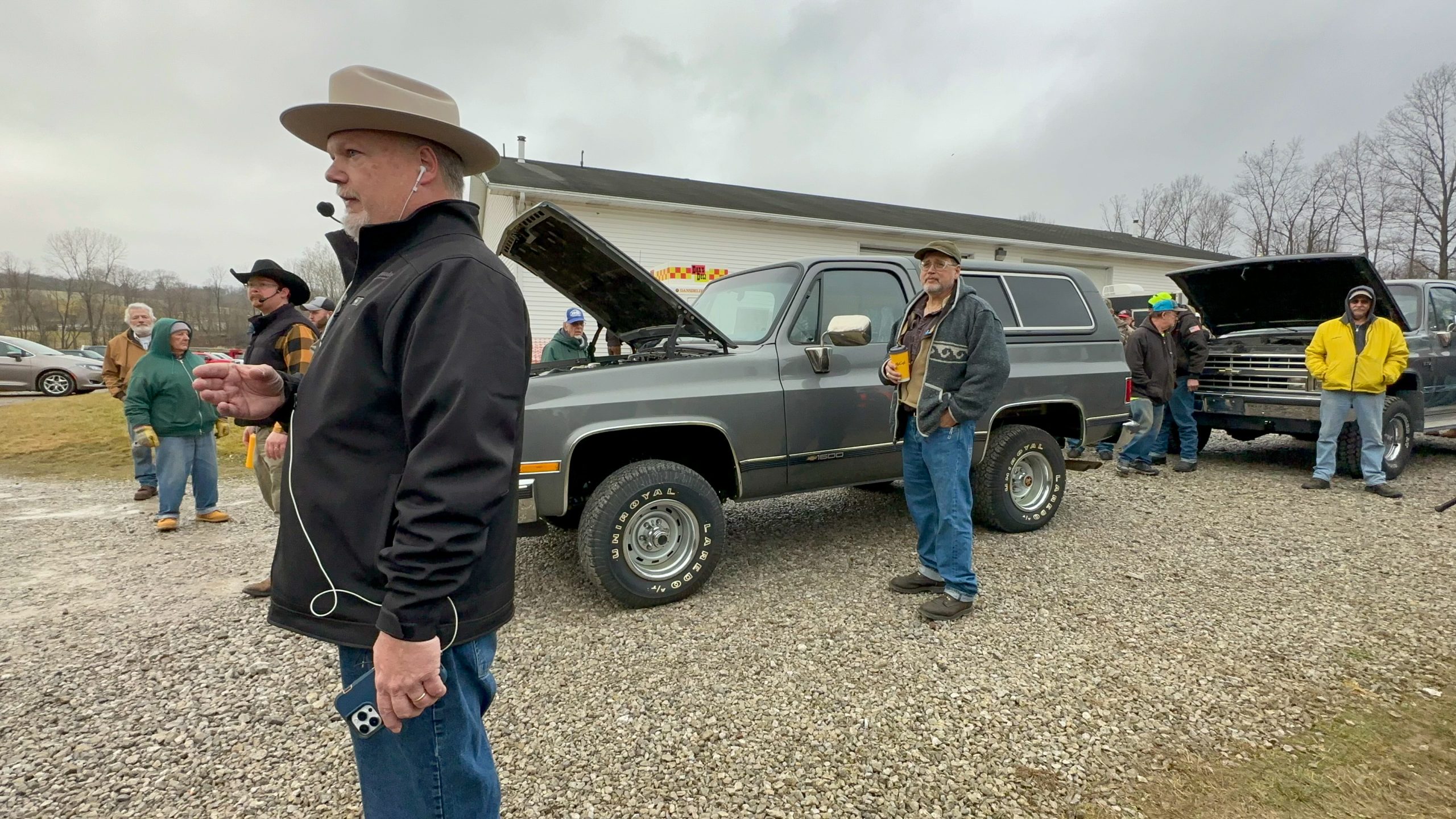 Auctioneer conducting an on-site auction for Hoffman Auctions in Ohio Business liquidation auction managed by Hoffman Auctions